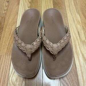 Vionic Kenji Braided Women's Toe-Post Platform‎ Wedge Sandal - Size 8.5